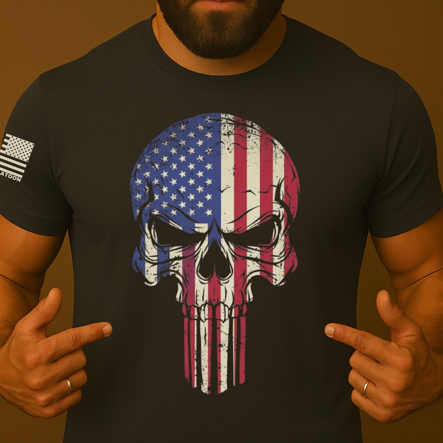 American Flag Skull Shirt