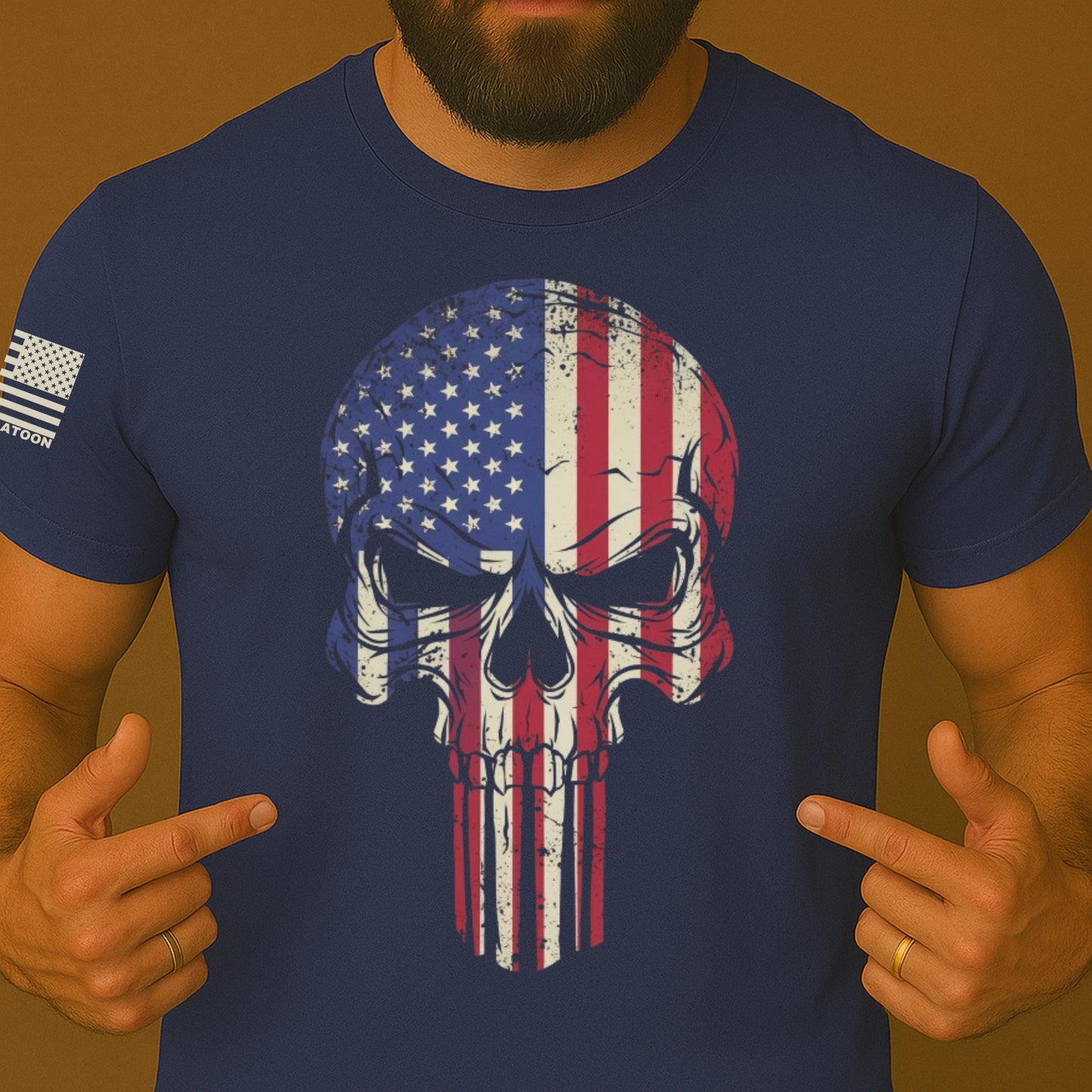 American Flag Skull Shirt