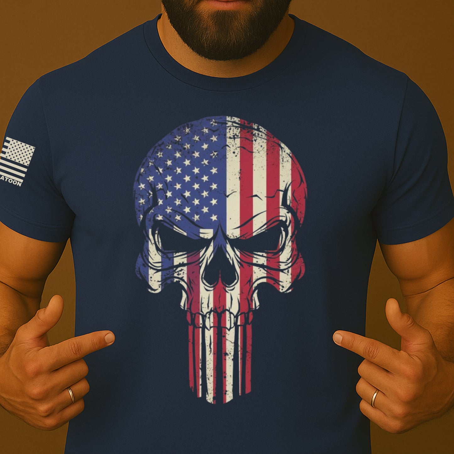American Flag Skull Shirt