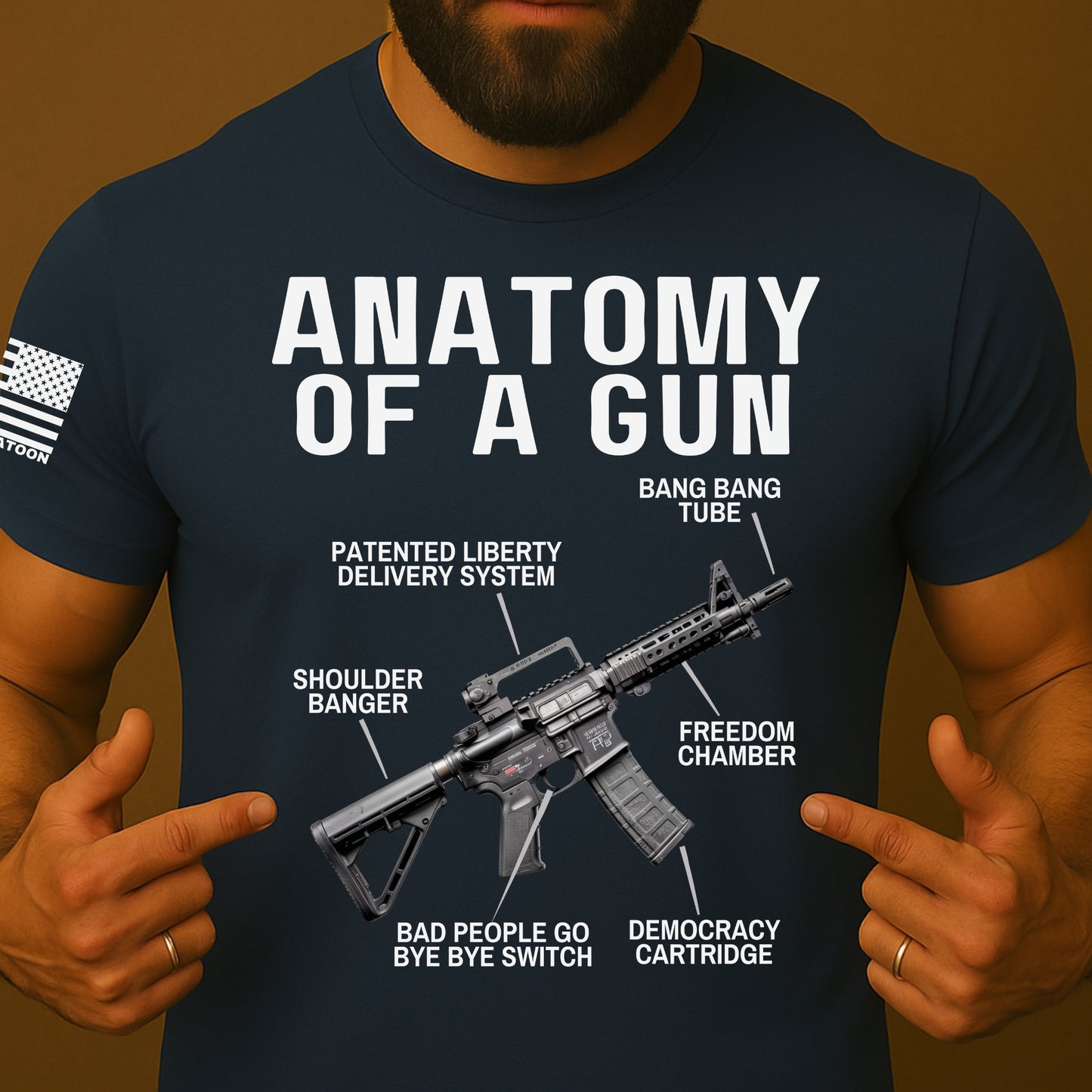Anatomy of a Gun Funny shirt