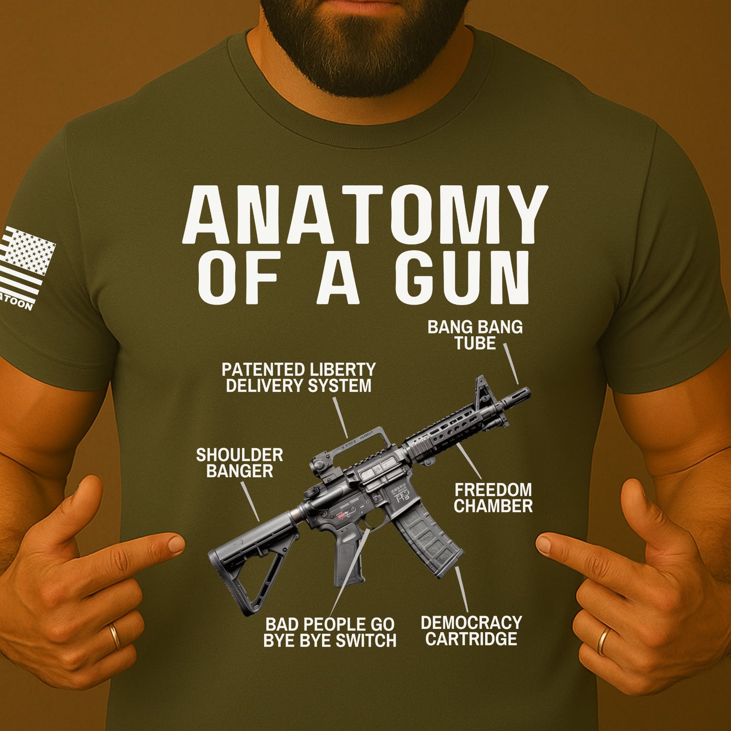 Anatomy of a Gun Funny shirt