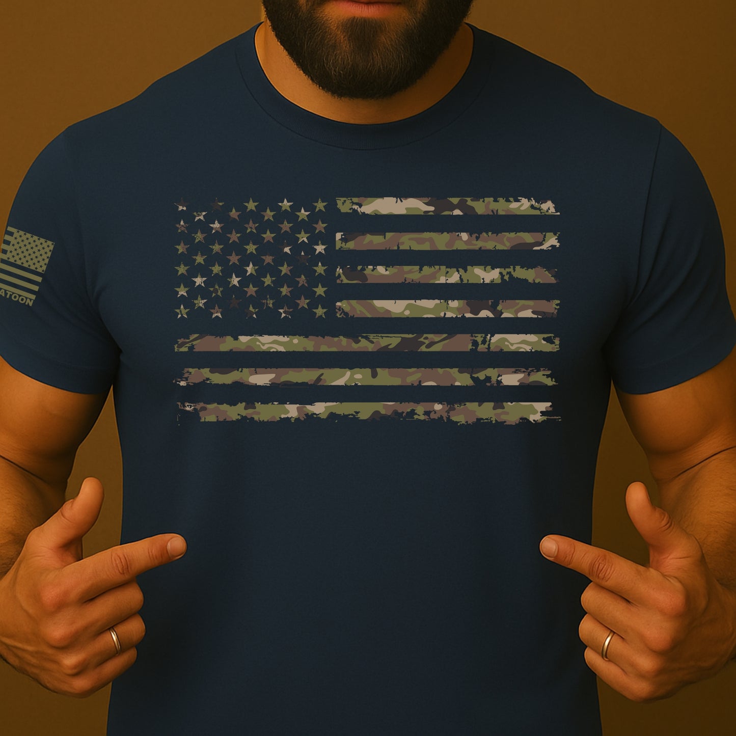 Camo US Flag Shirt