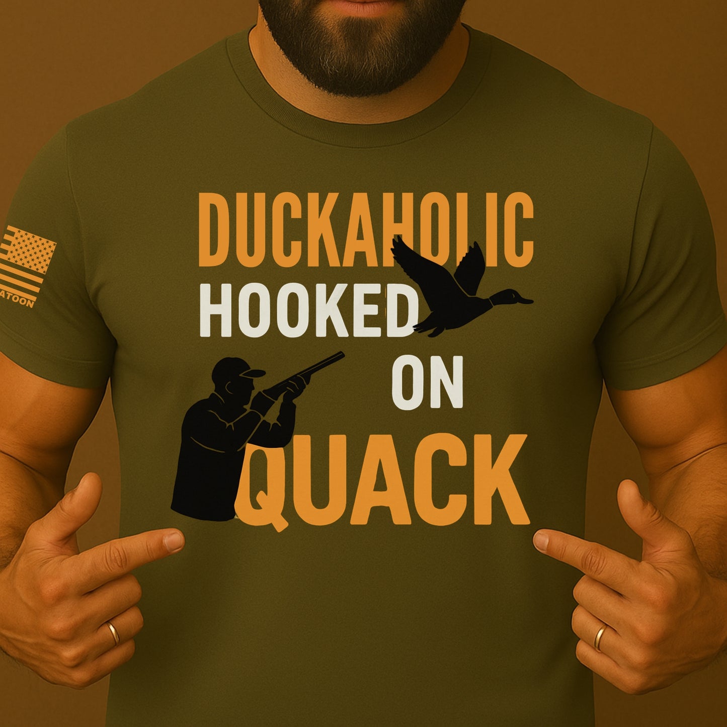 Duckaholic Hooked On Quack Funny Duck Hunting T-Shirt