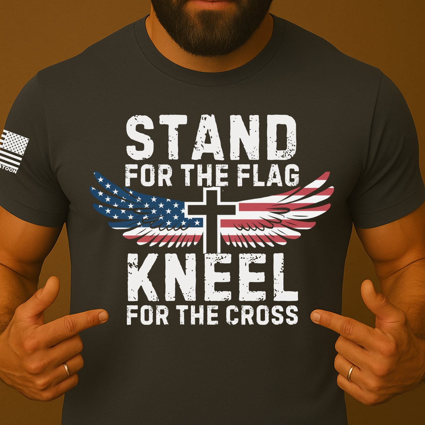 Stand For the Flag, Kneel for the Cross Christian Shirt