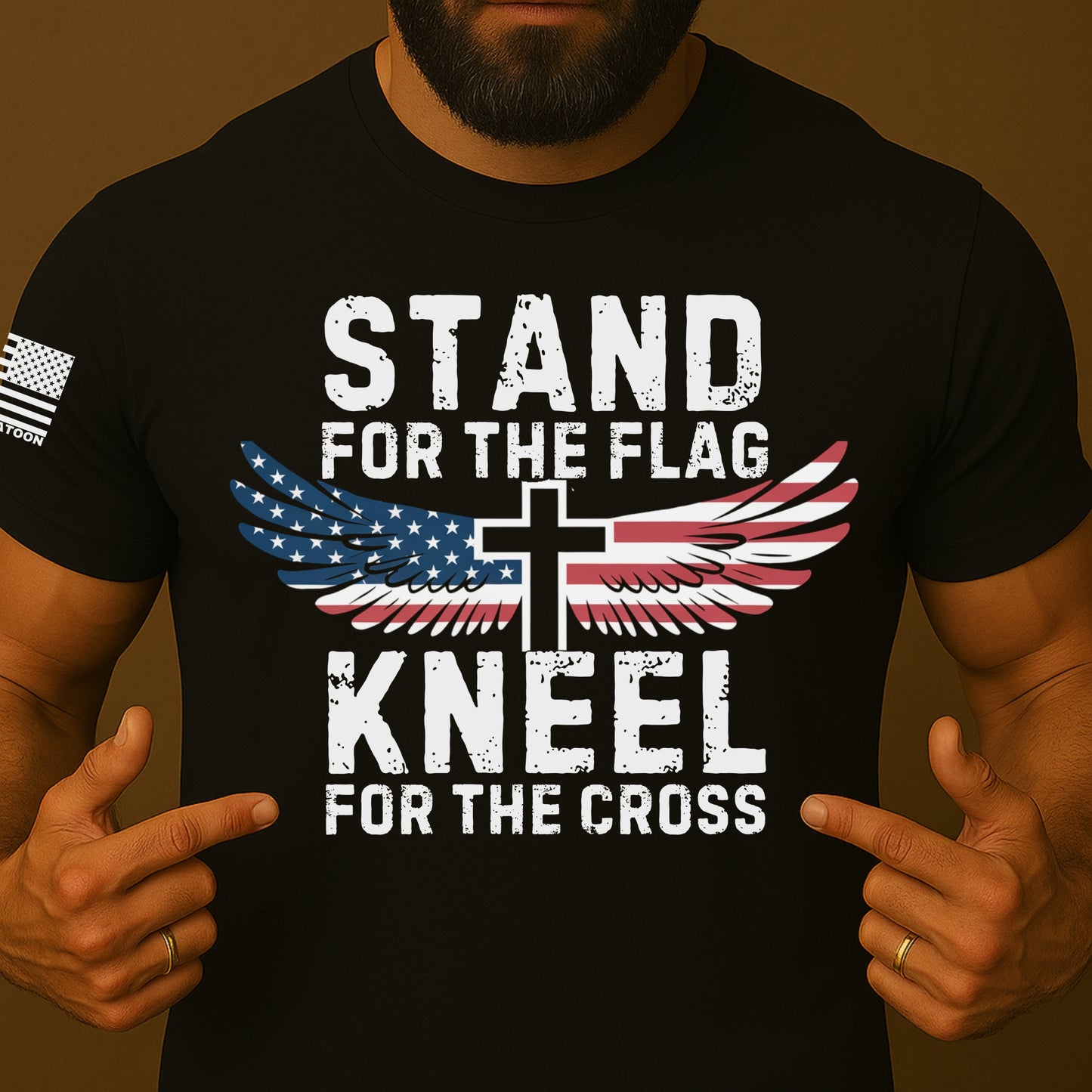 Stand For the Flag, Kneel for the Cross Christian Shirt