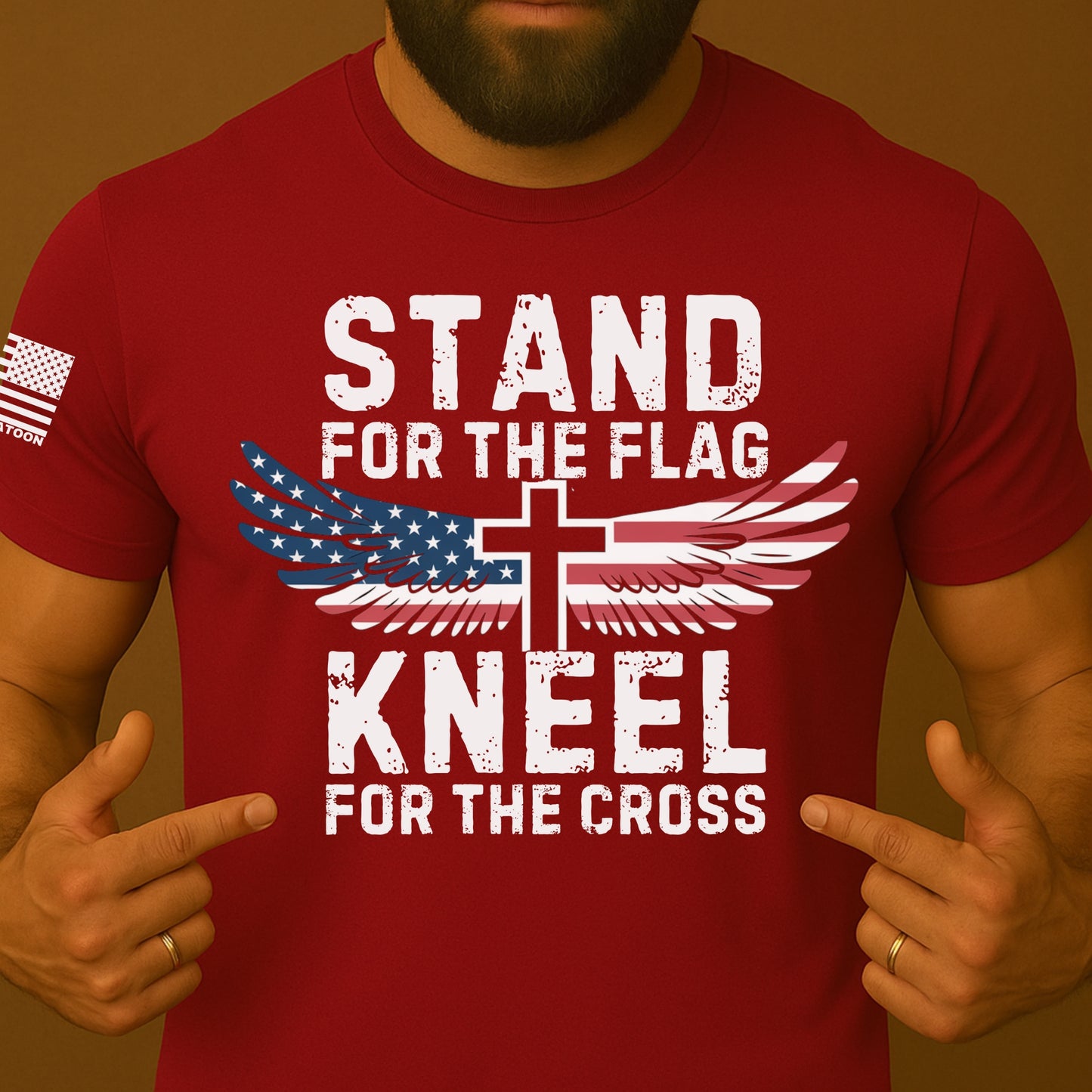 Stand For the Flag, Kneel for the Cross Christian Shirt