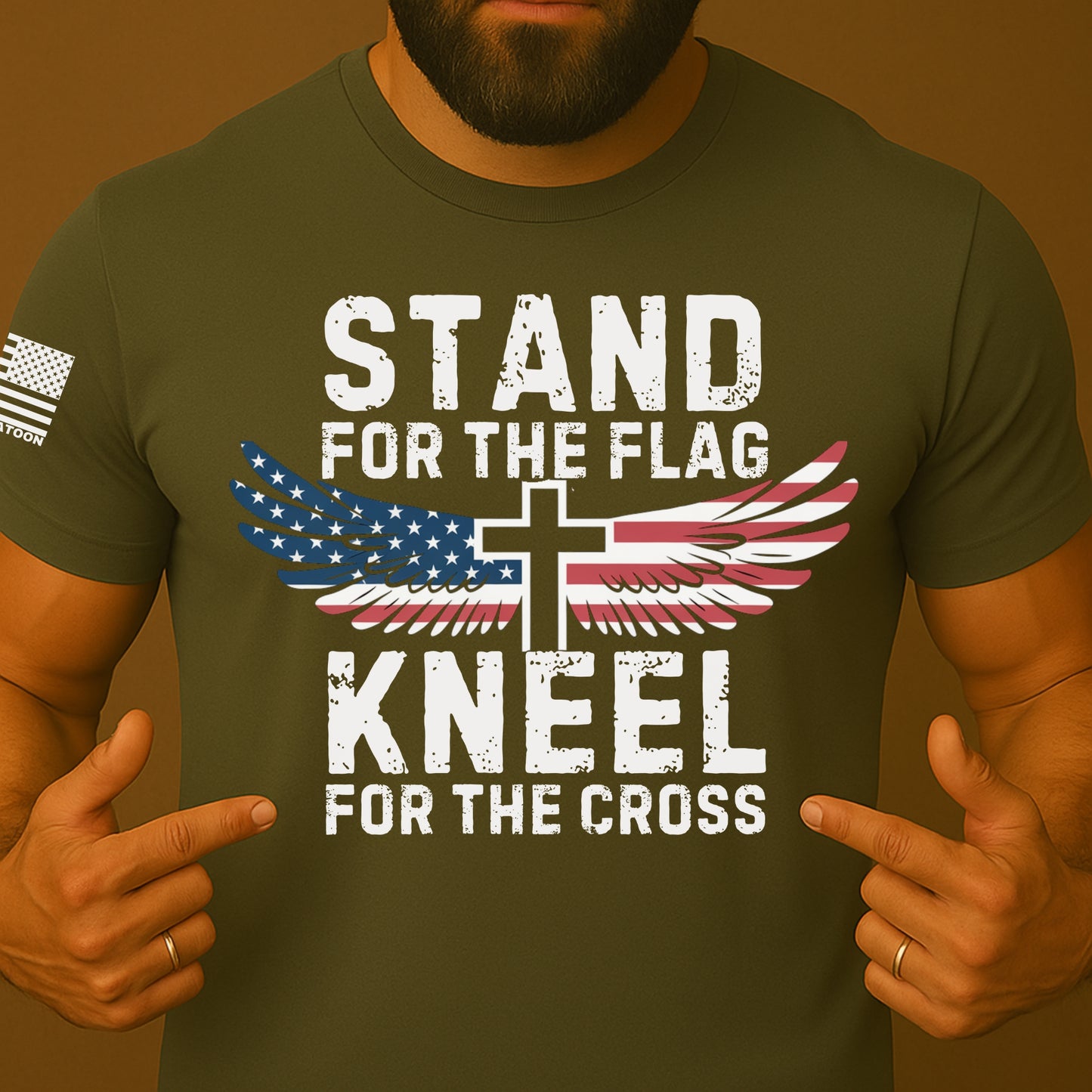 Stand For the Flag, Kneel for the Cross Christian Shirt