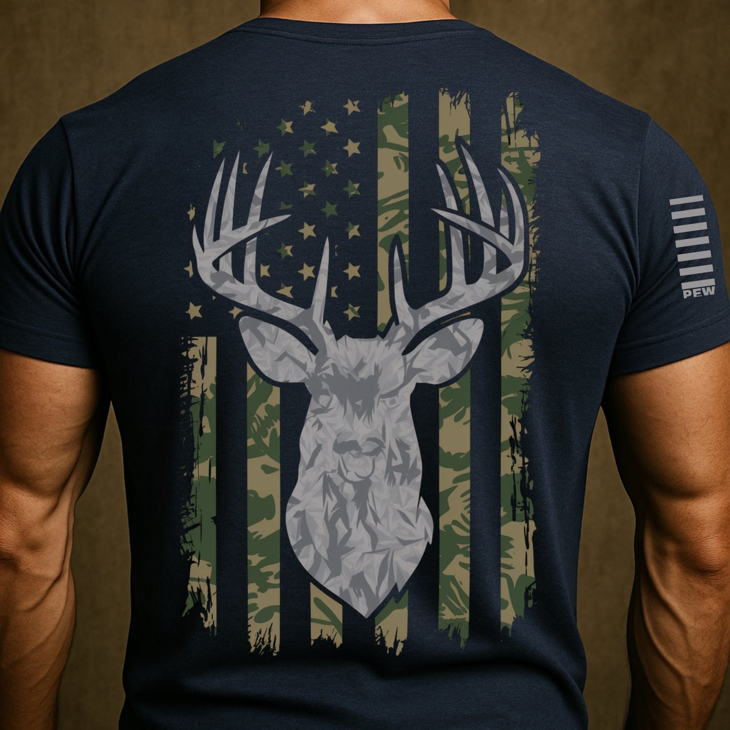 American Buck US Camo Flag Shirt