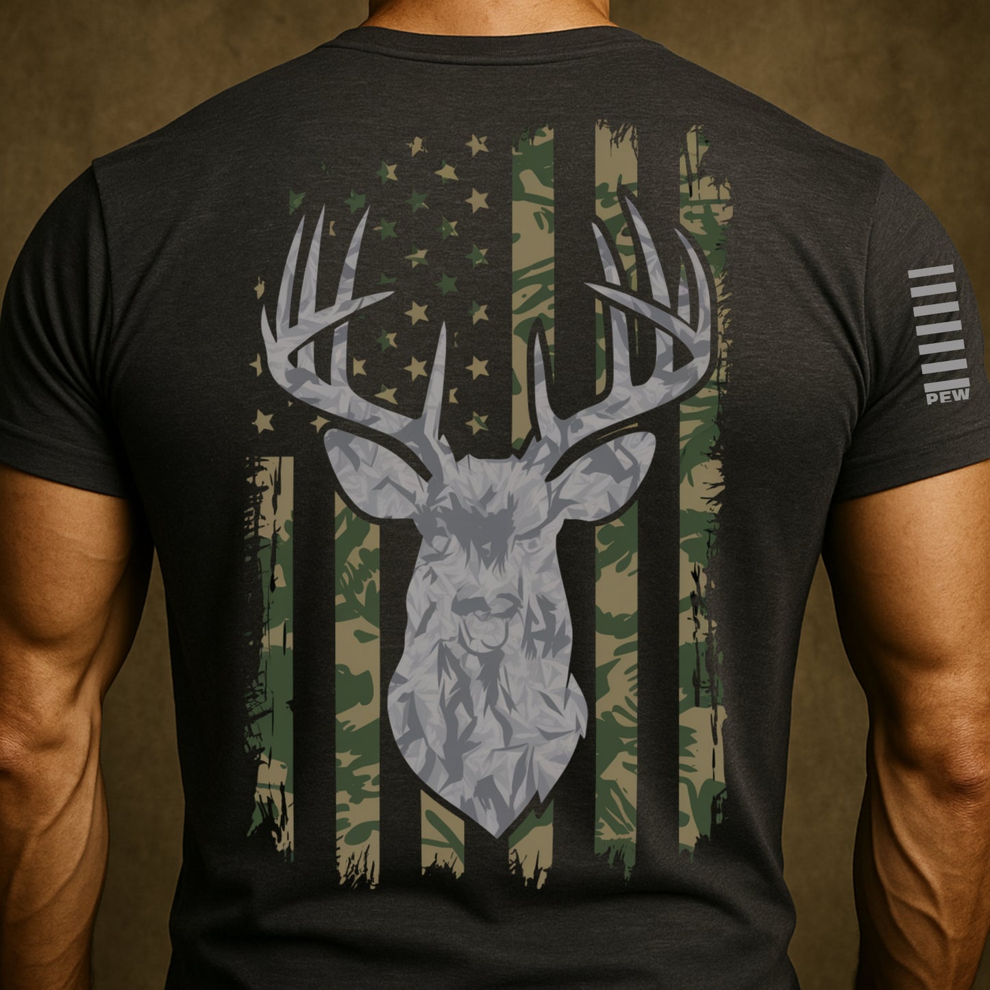 American Buck US Camo Flag Shirt