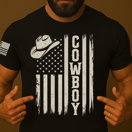 All American Cowboy US Flag Shirt