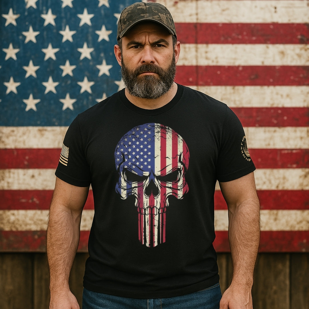 Spartan Helmet US Flag Patriotic Shirt