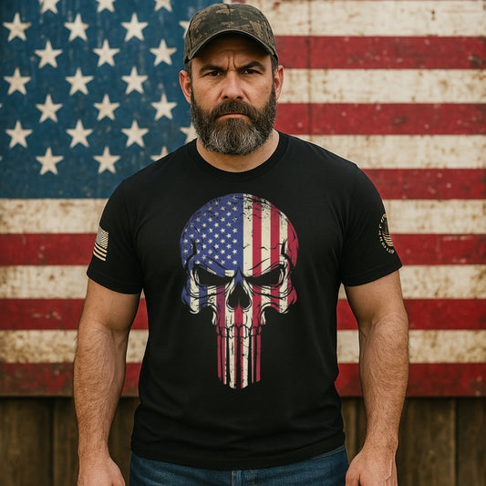 Spartan Helmet US Flag Patriotic Shirt