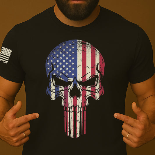 American Flag Skull Shirt