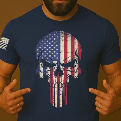 American Flag Skull Shirt