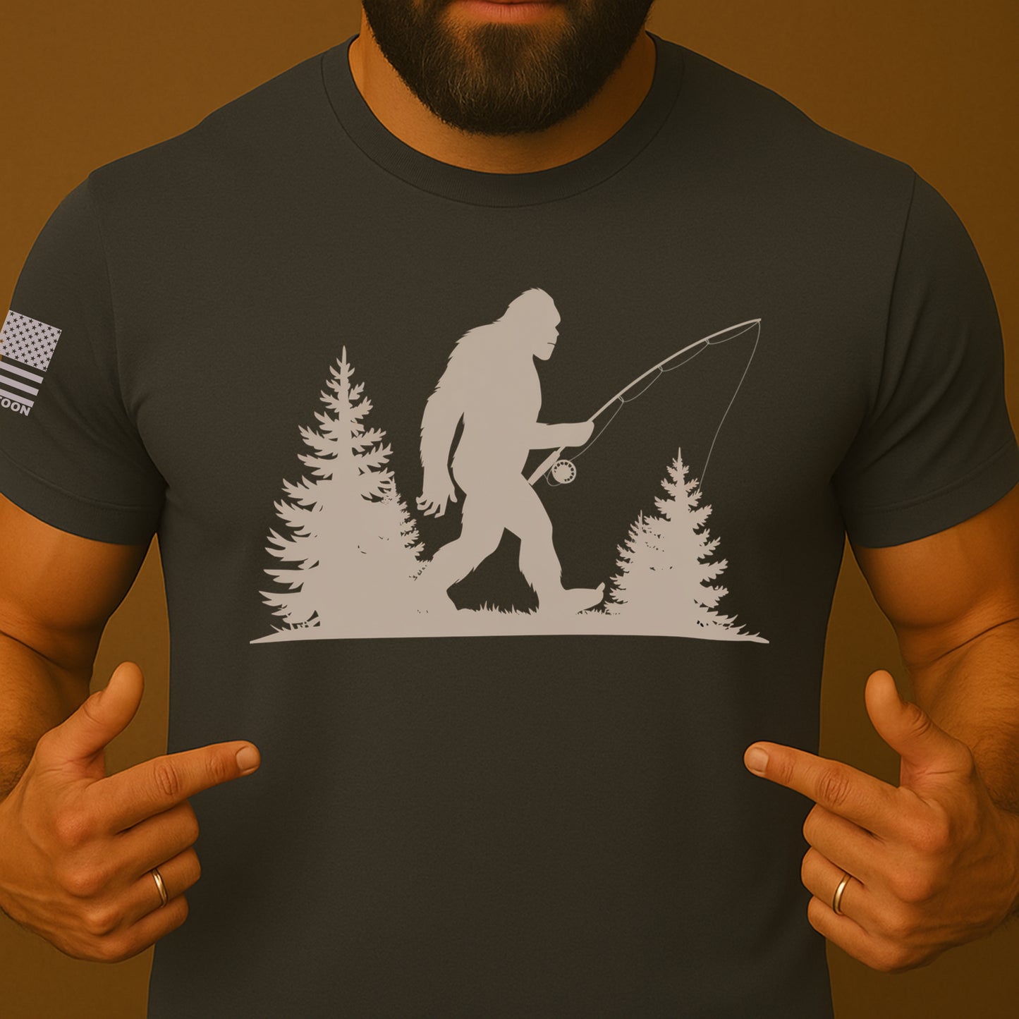 Bigfoot Fishing Funny Shirt