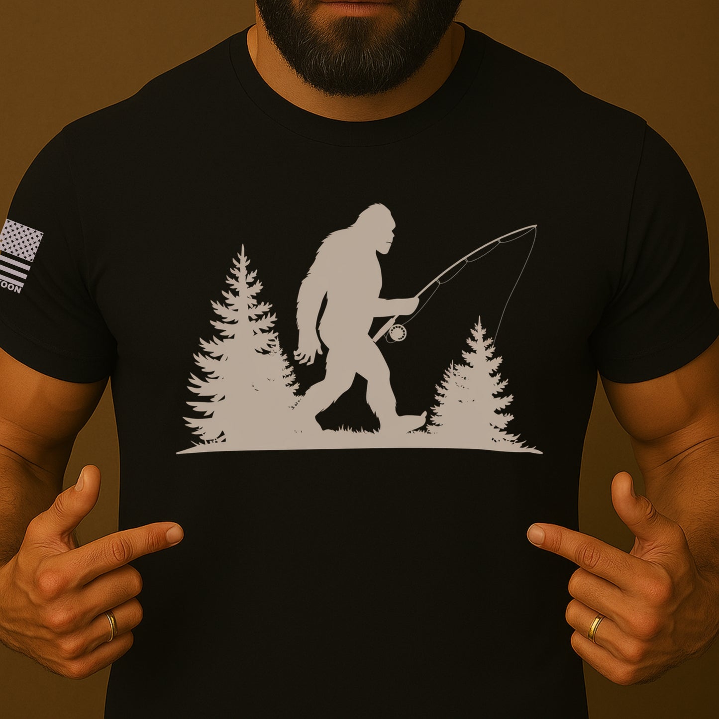 Bigfoot Fishing Funny Shirt