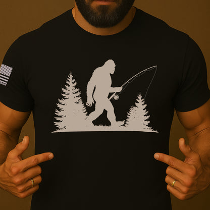 Bigfoot Fishing Funny Shirt