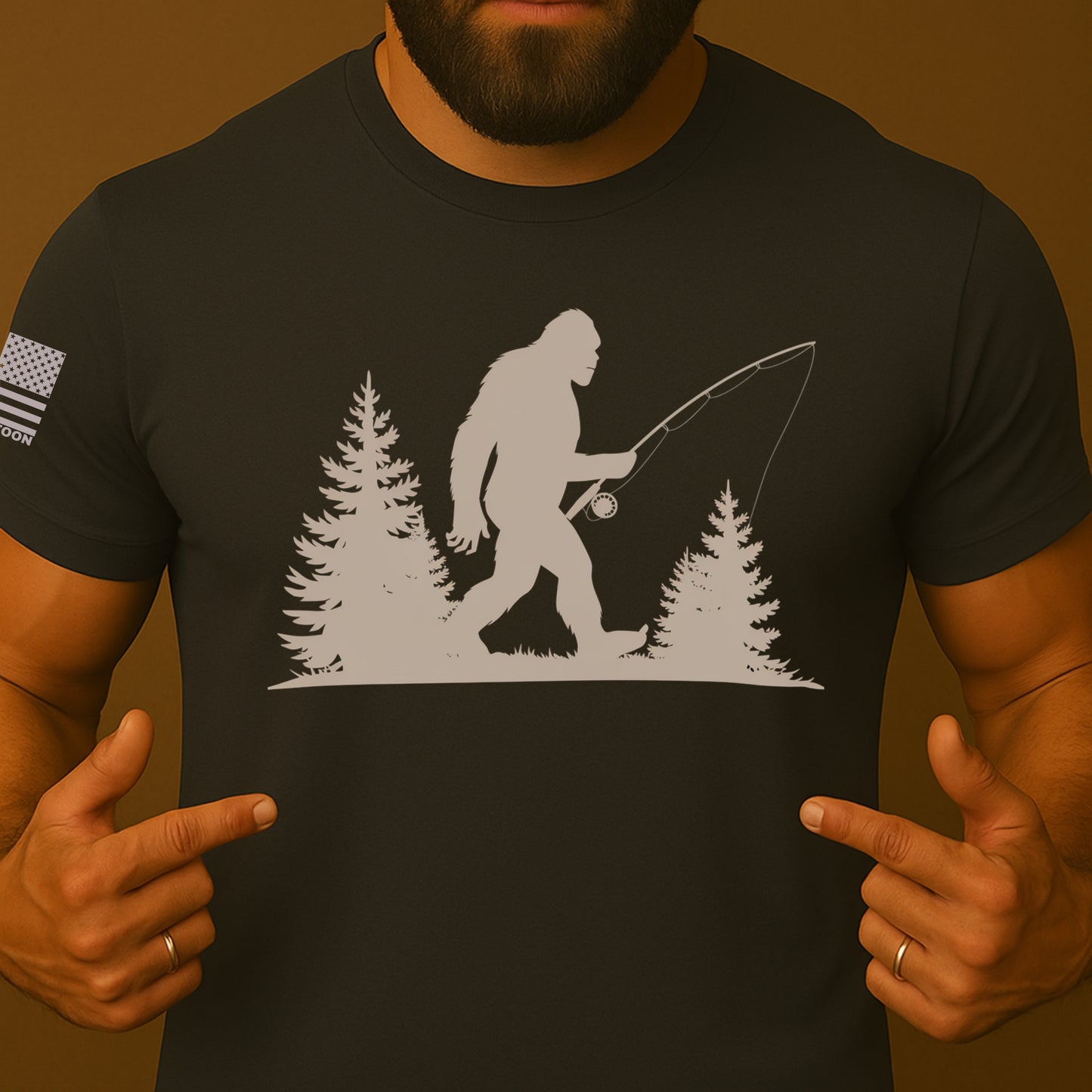 Bigfoot Fishing Funny Shirt