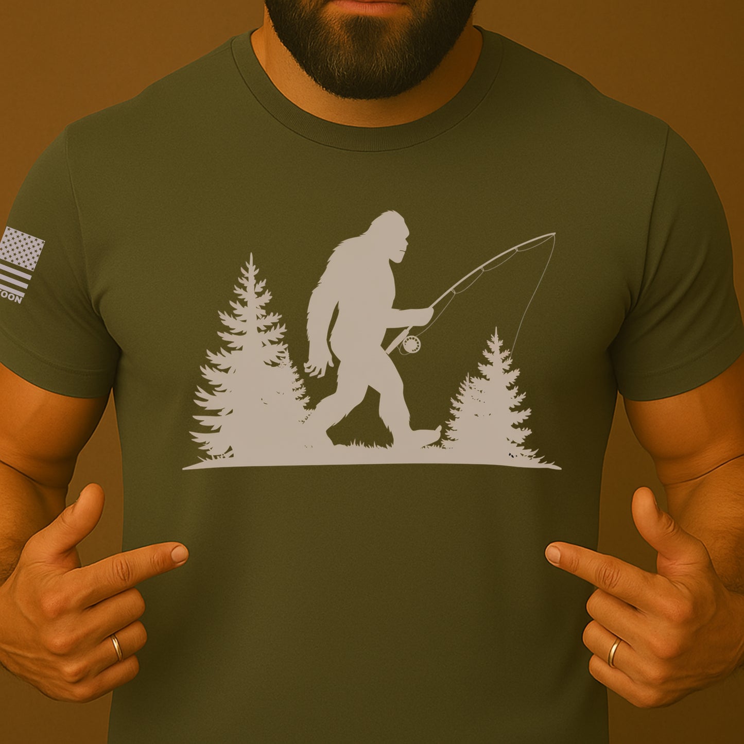 Bigfoot Fishing Funny Shirt