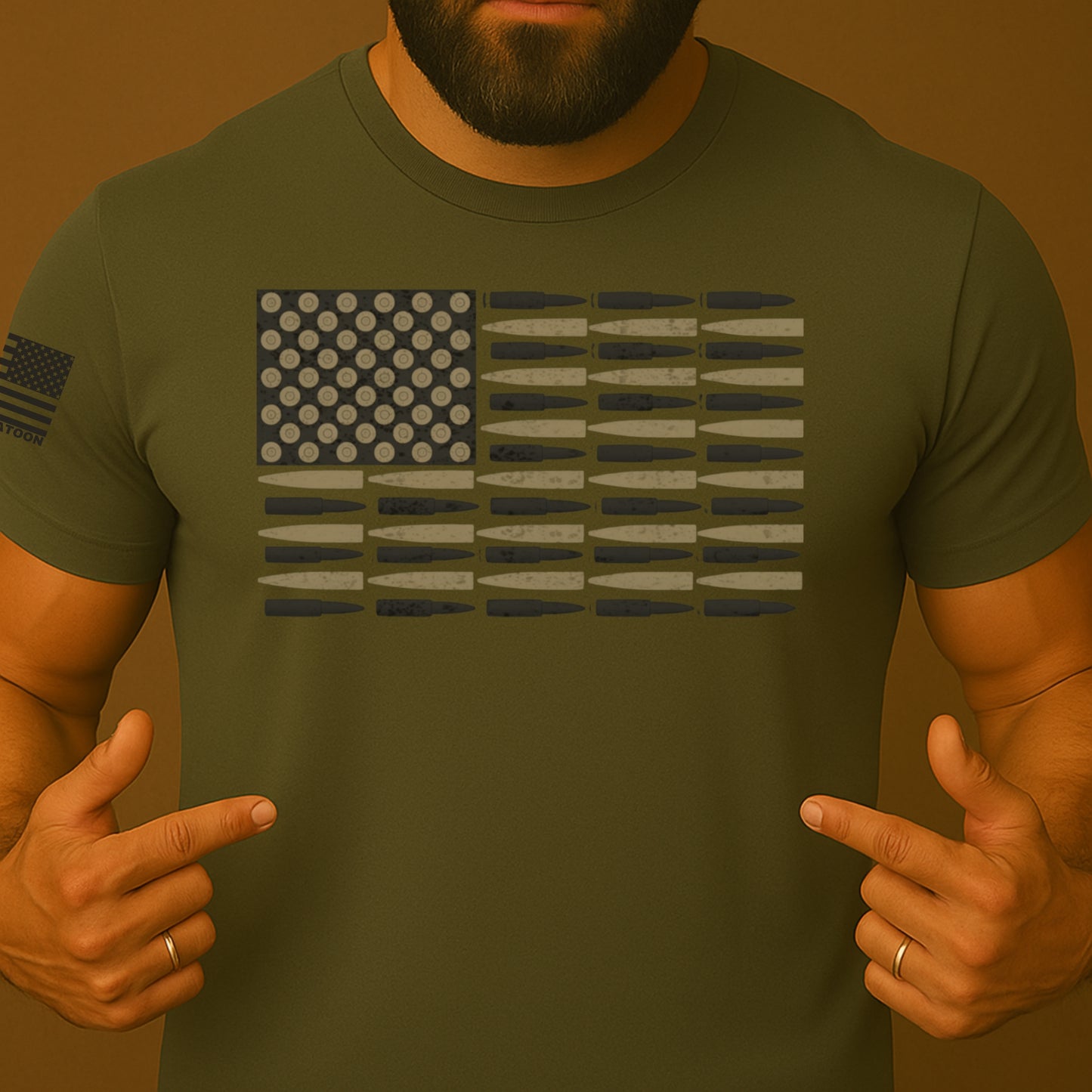 Bullet US Flag Patriot Shirt