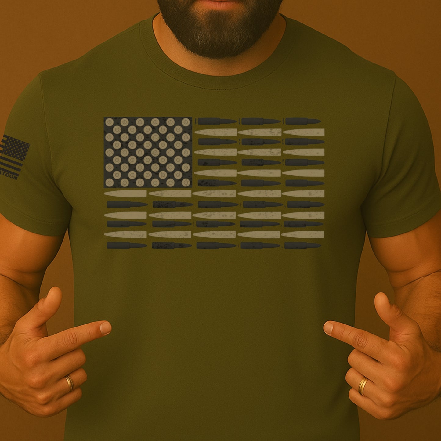 Bullet US Flag Patriot Shirt