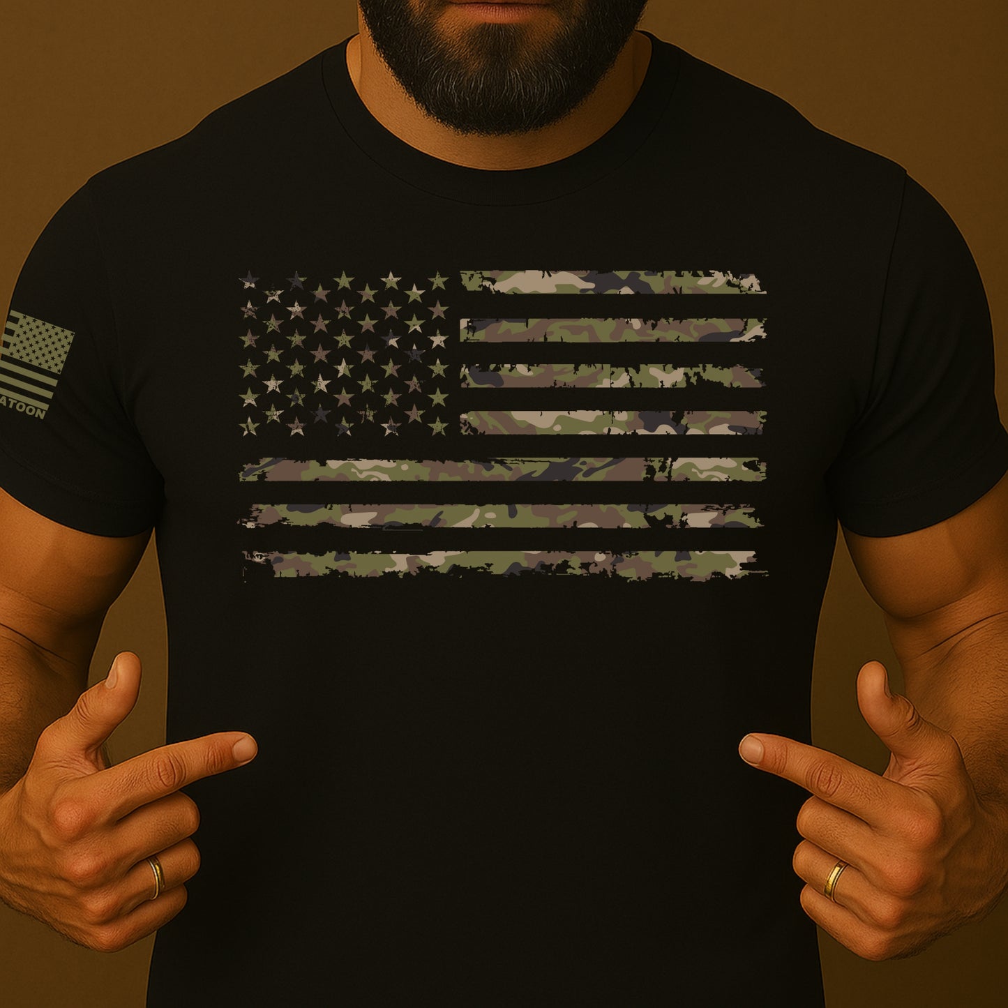 Camo US Flag Shirt
