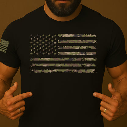 Camo US Flag Shirt