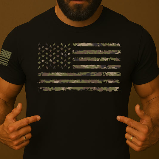 Camo US Flag Shirt