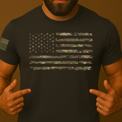 Camo US Flag Shirt