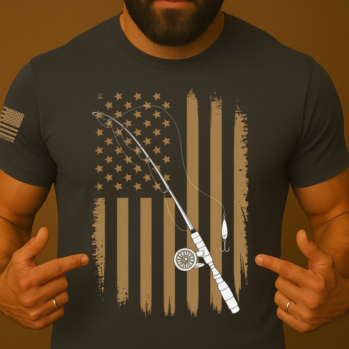 American Fly Fisher US Flag Shirt