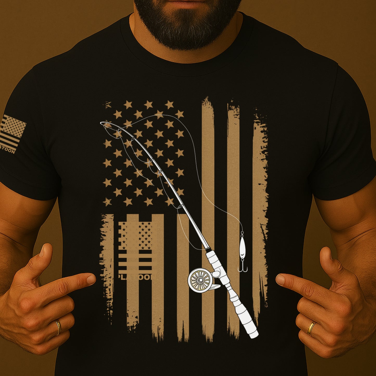 American Fly Fisher US Flag Shirt