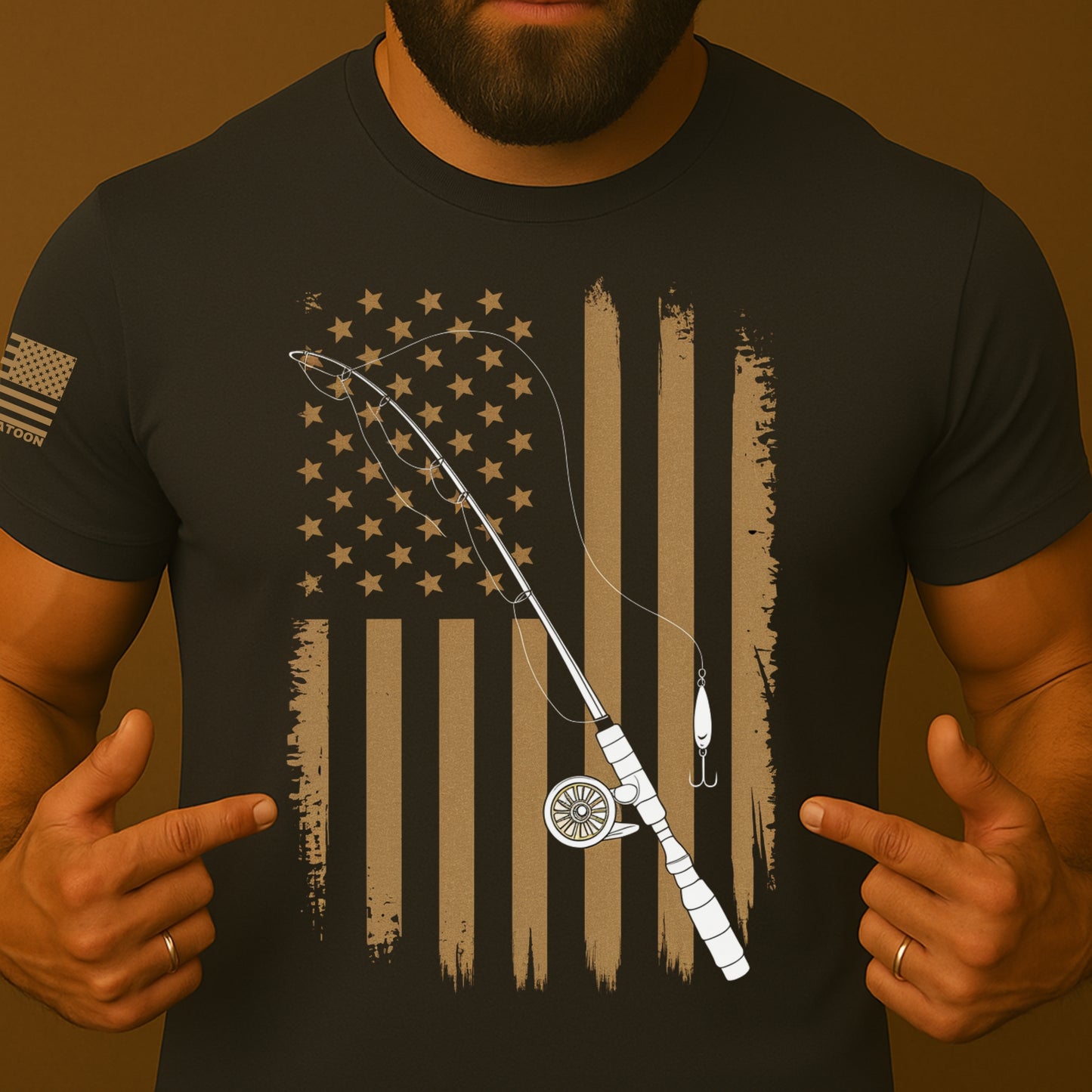 American Fly Fisher US Flag Shirt