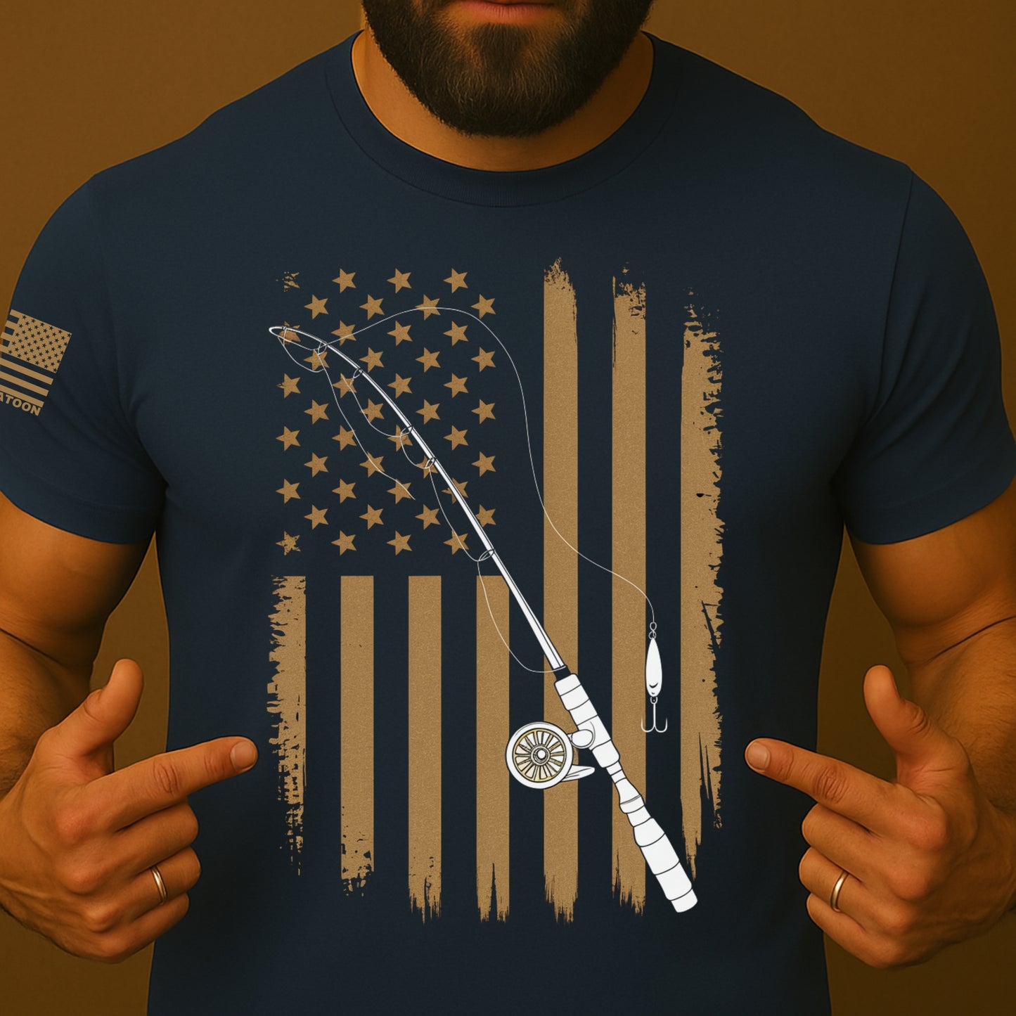 American Fly Fisher US Flag Shirt