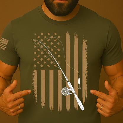 American Fly Fisher US Flag Shirt