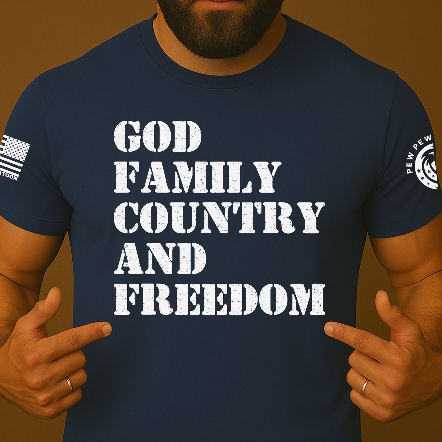 God Family Country Freedom Patriotic Shirt