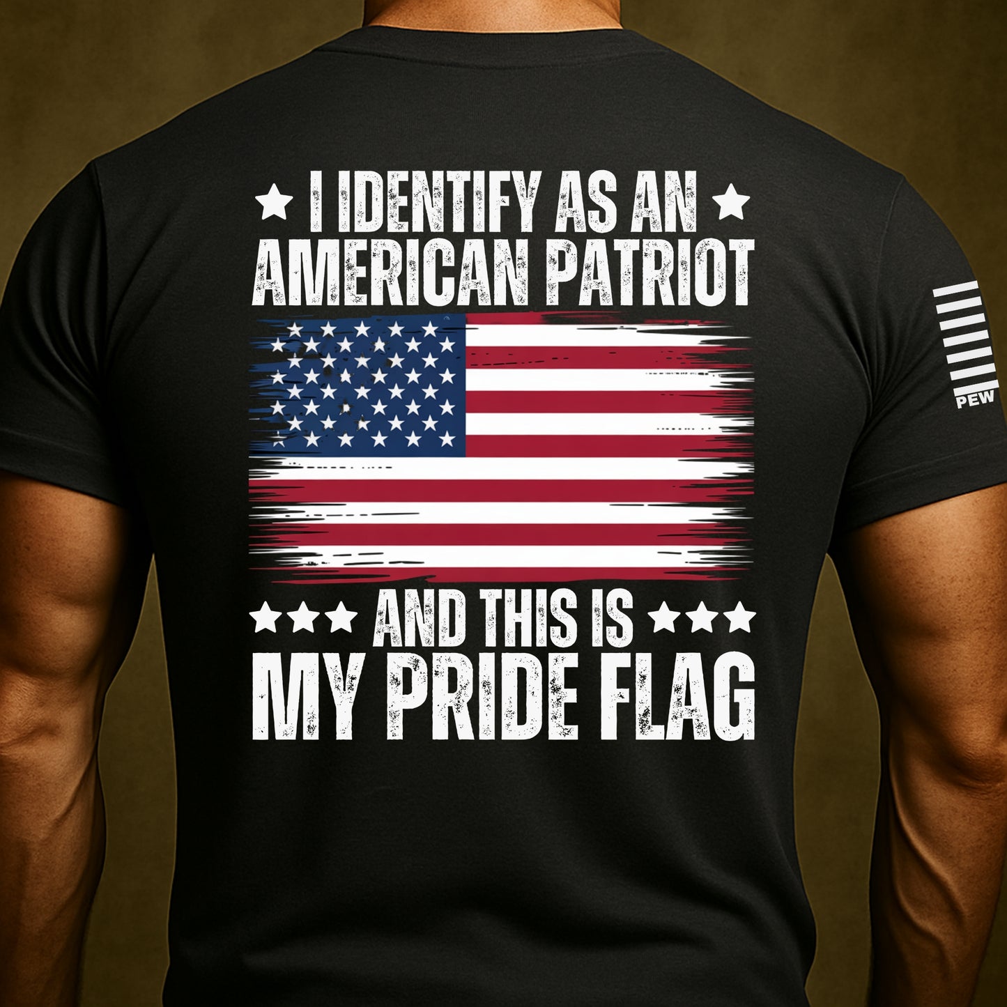 I Identify As An American Patriot And This is My Pride Flag Funny Shirt