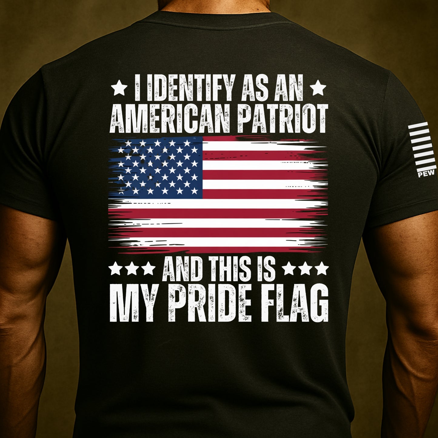 I Identify As An American Patriot And This is My Pride Flag Funny Shirt