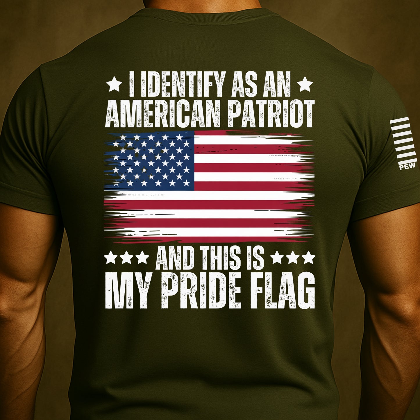 I Identify As An American Patriot And This is My Pride Flag Funny Shirt