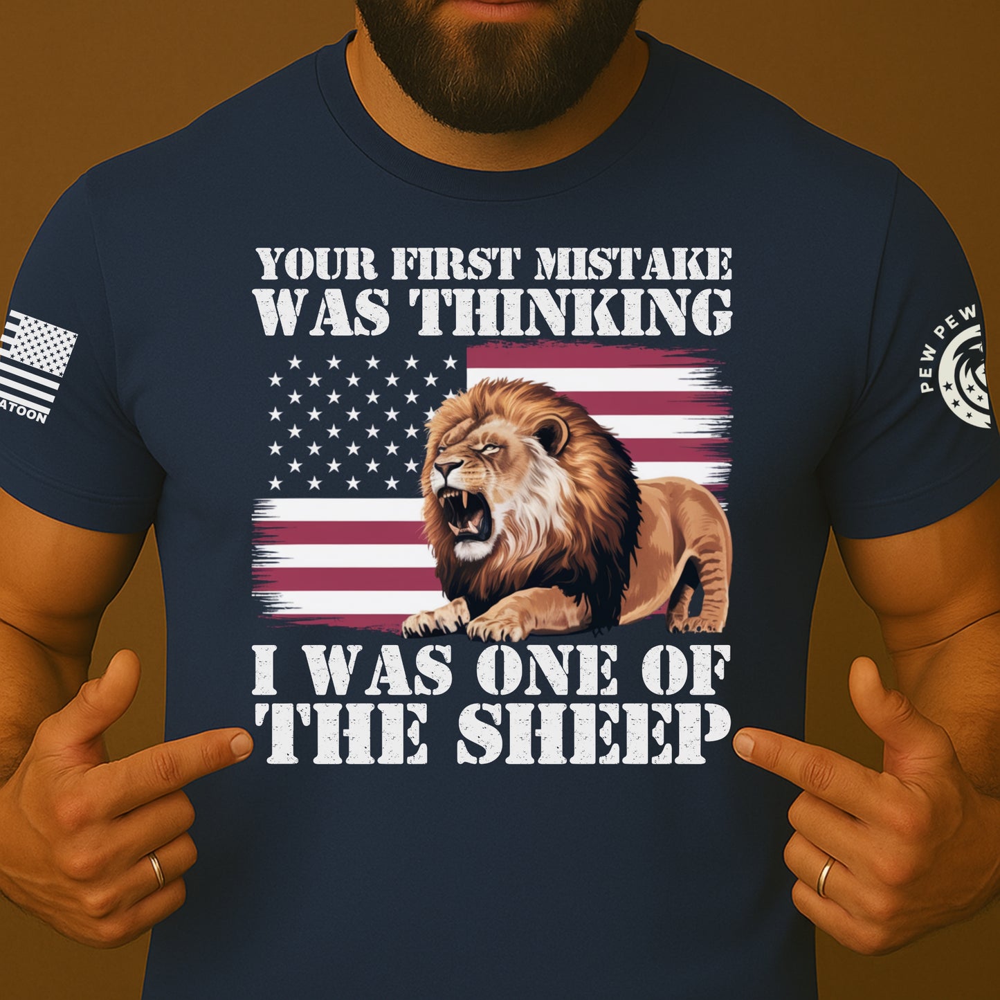 Not One of the Sheep Lion Patriot Shirt