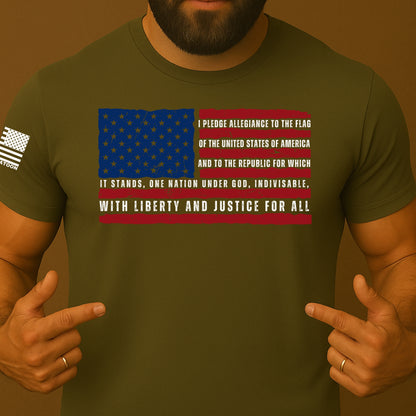 Pledge of Allegiance US Flag Shirt
