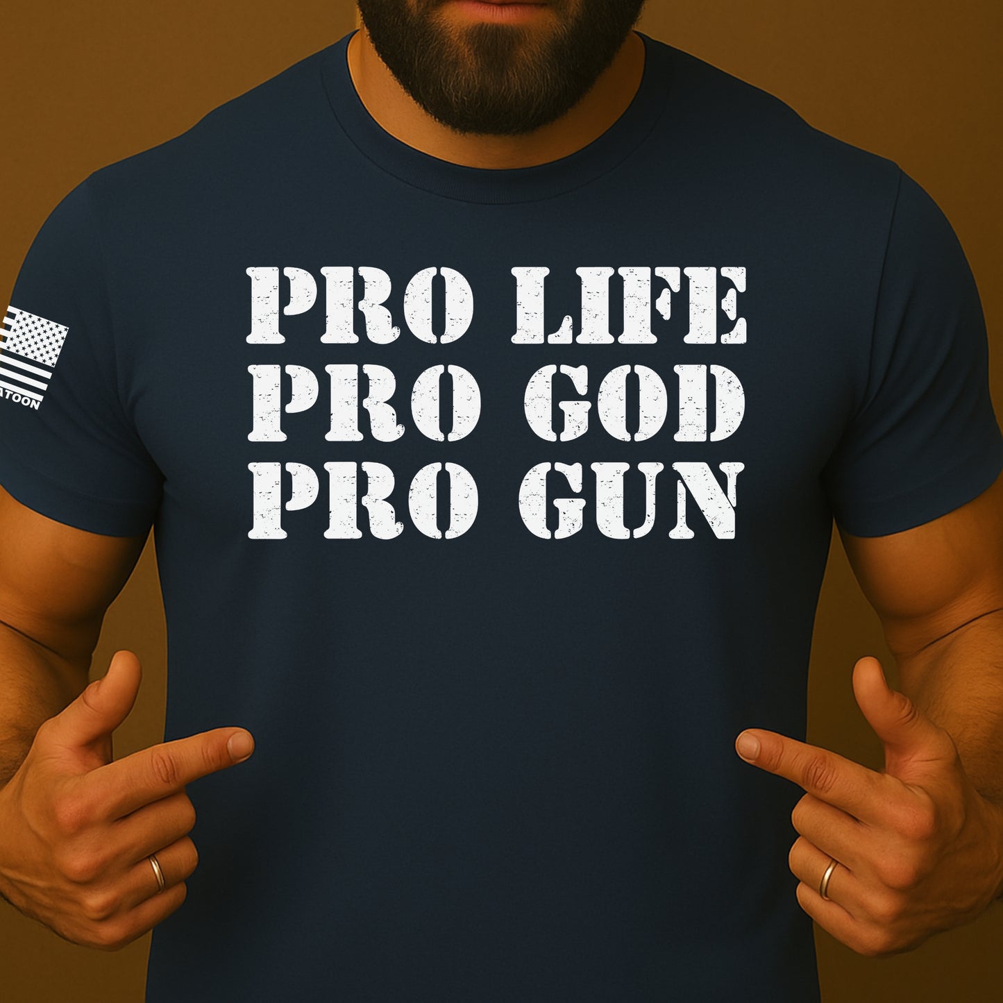 Pro-Life, Pro-God, Pro-Gun Patriot Shirt
