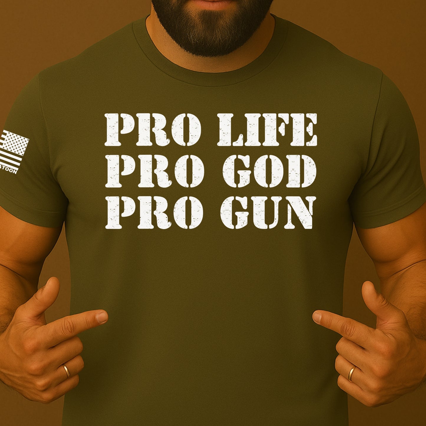 Pro-Life, Pro-God, Pro-Gun Patriot Shirt