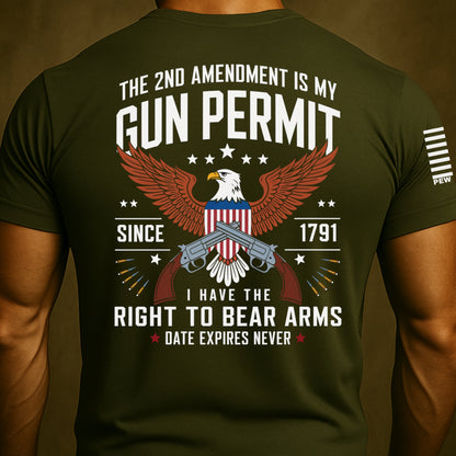 The 2nd Amendment is my Gun Permit Shirt