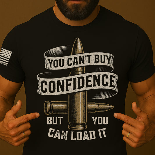 You Can't Buy Confidence But You Can Load It Funny Gun Shirt